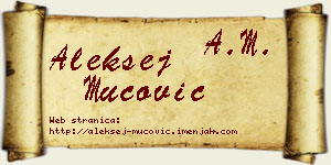 Aleksej Mucović vizit kartica